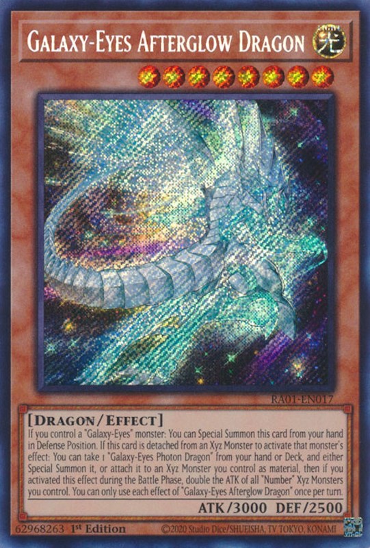 Galaxy-Eyes Afterglow Dragon [RA01-EN017] Secret Rare | RetroPlay Games