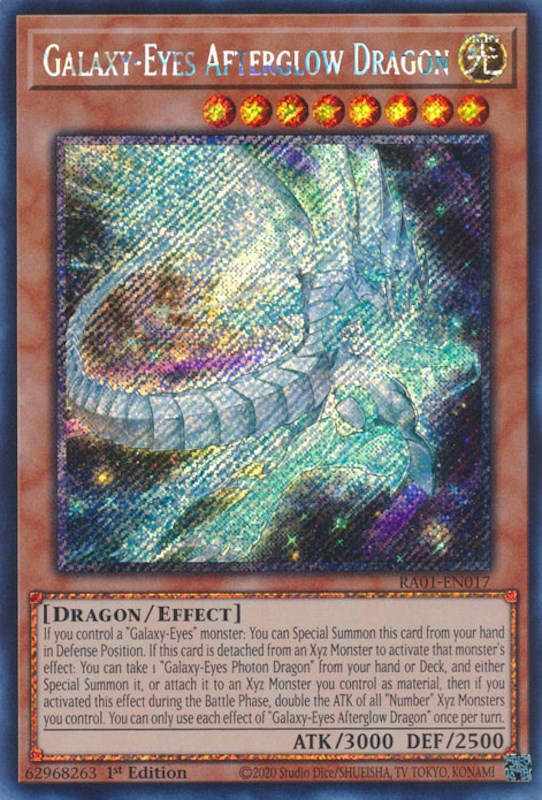 Galaxy-Eyes Afterglow Dragon [RA01-EN017] Platinum Secret Rare | RetroPlay Games