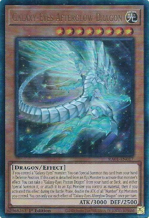 Galaxy-Eyes Afterglow Dragon [RA01-EN017] Prismatic Ultimate Rare | RetroPlay Games