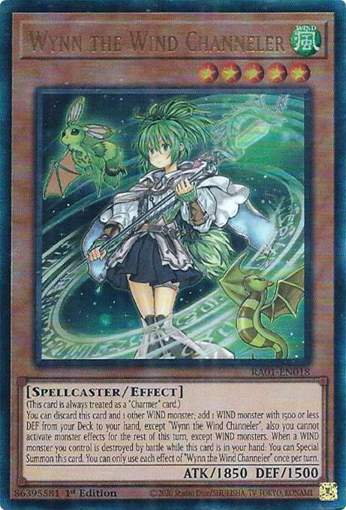 Wynn the Wind Channeler [RA01-EN018] Prismatic Ultimate Rare | RetroPlay Games