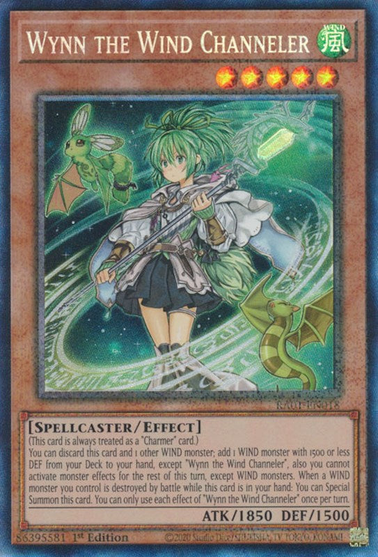 Wynn the Wind Channeler [RA01-EN018] Prismatic Collector's Rare | RetroPlay Games