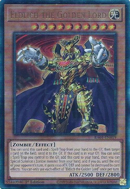 Eldlich the Golden Lord [RA01-EN019] Prismatic Ultimate Rare | RetroPlay Games