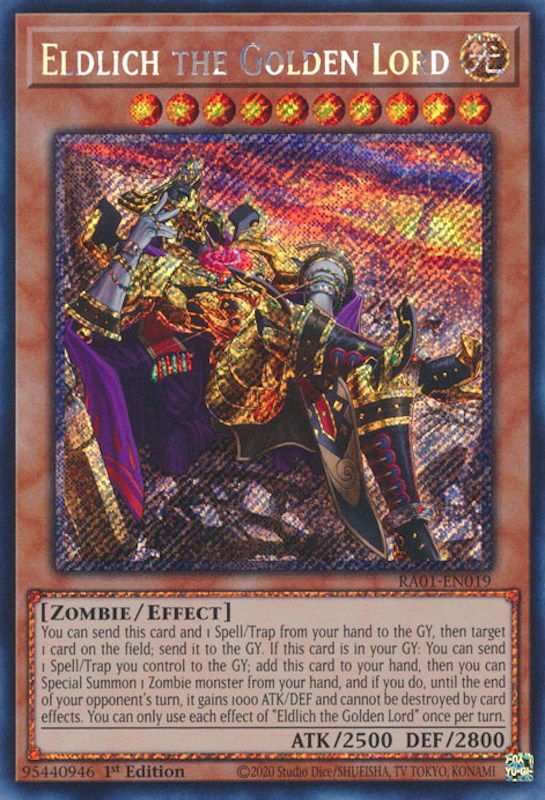 Eldlich the Golden Lord (Alternate Art) [RA01-EN019] Platinum Secret Rare | RetroPlay Games