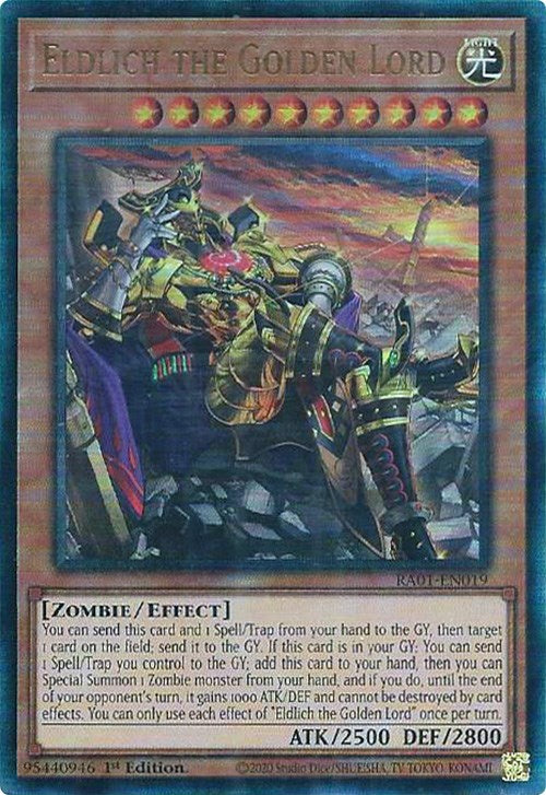 Eldlich the Golden Lord (Alternate Art) [RA01-EN019] Prismatic Ultimate Rare | RetroPlay Games