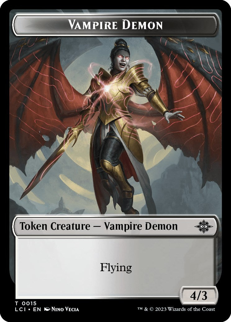 Vampire // Vampire Demon Double-Sided Token [The Lost Caverns of Ixalan Tokens] | RetroPlay Games