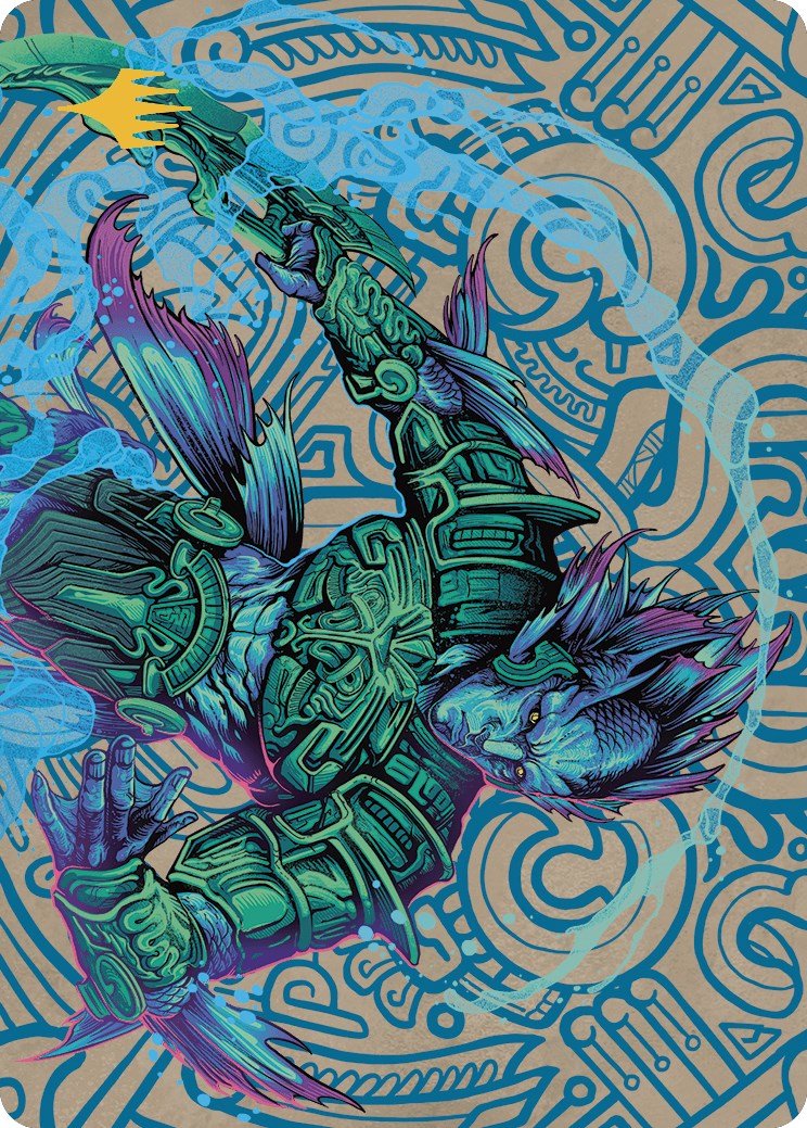 Hakbal of the Surging Soul Art Card (Gold-Stamped Planeswalker Symbol) [The Lost Caverns of Ixalan Art Series] | RetroPlay Games