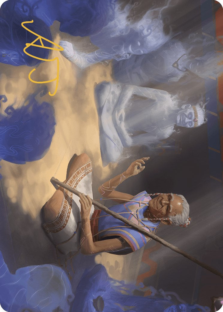 Ancestral Reminiscence Art Card (Gold-Stamped Signature) [The Lost Caverns of Ixalan Art Series] | RetroPlay Games
