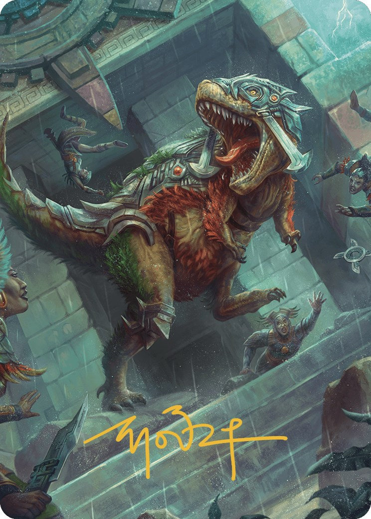Carnage Tyrant Art Card (Gold-Stamped Signature) [The Lost Caverns of Ixalan Art Series] | RetroPlay Games