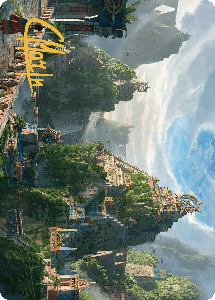 Clifftop Retreat Art Card (Gold-Stamped Signature) [The Lost Caverns of Ixalan Art Series] | RetroPlay Games