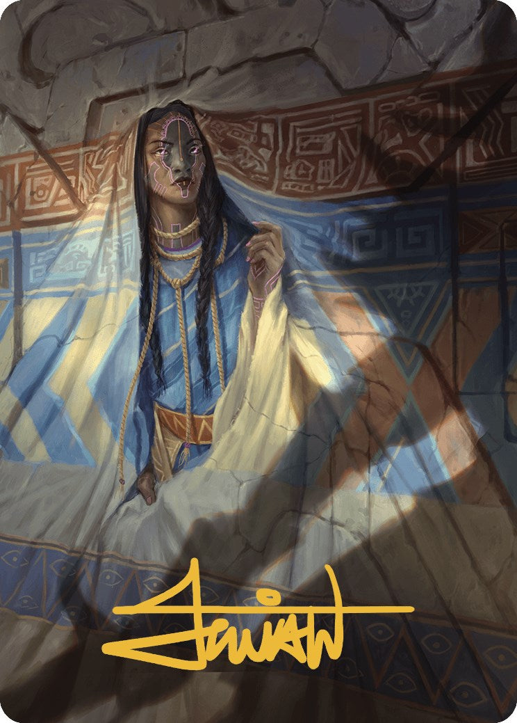 Whispersilk Cloak Art Card (Gold-Stamped Signature) [The Lost Caverns of Ixalan Art Series] | RetroPlay Games