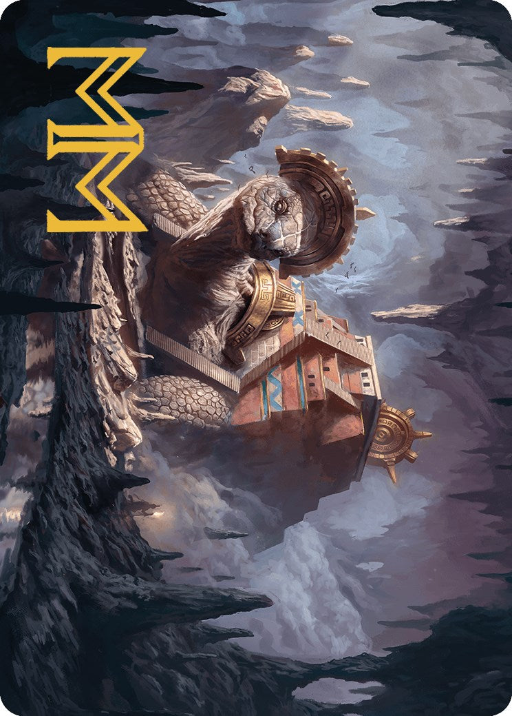 Bedrock Tortoise Art Card (Gold-Stamped Signature) [The Lost Caverns of Ixalan Art Series] | RetroPlay Games