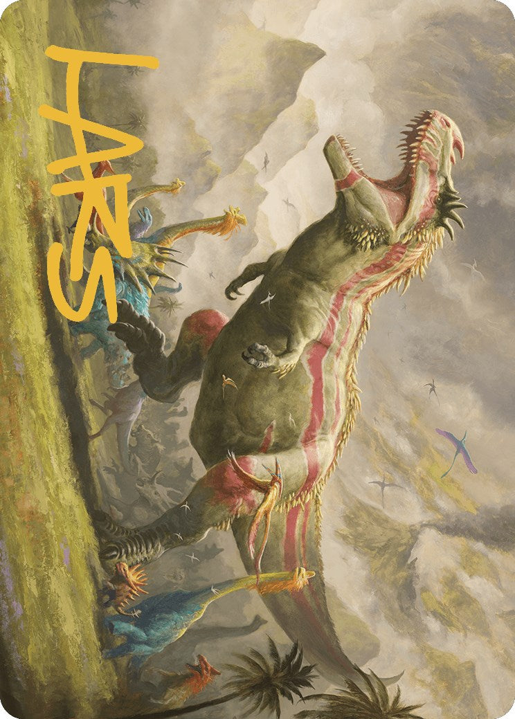 Ghalta, Stampede Tyrant Art Card (Gold-Stamped Signature) [The Lost Caverns of Ixalan Art Series] | RetroPlay Games