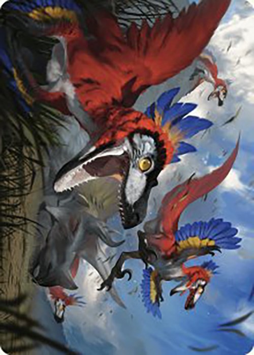 Wrathful Raptors Art Card [The Lost Caverns of Ixalan Art Series] | RetroPlay Games