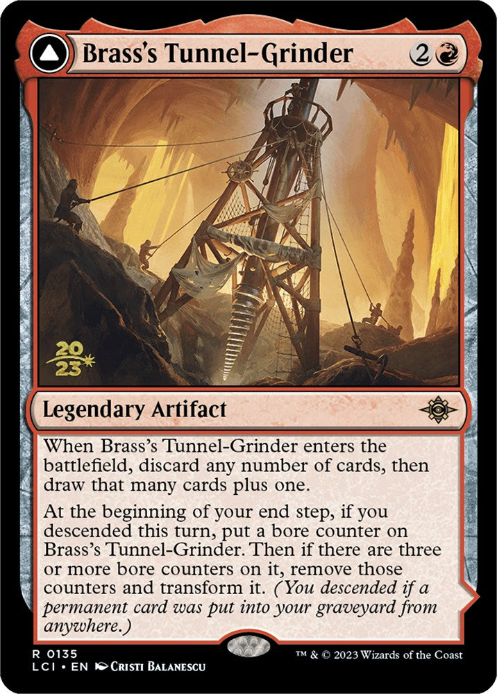 Brass's Tunnel-Grinder // Tecutlan, the Searing Rift [The Lost Caverns of Ixalan Prerelease Cards] | RetroPlay Games