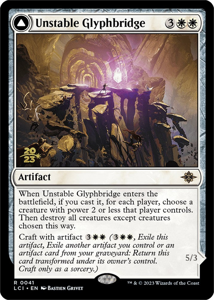 Unstable Glyphbridge // Sandswirl Wanderglyph [The Lost Caverns of Ixalan Prerelease Cards] | RetroPlay Games