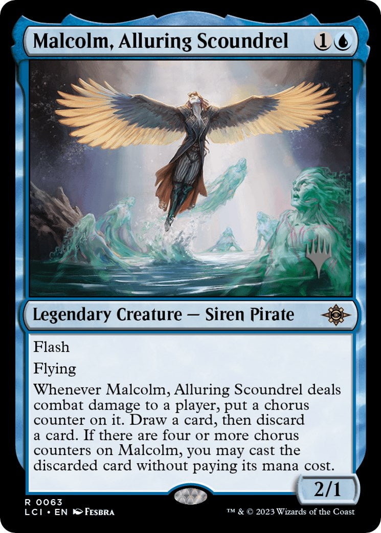 Malcolm, Alluring Scoundrel (Promo Pack) [The Lost Caverns of Ixalan Promos] | RetroPlay Games