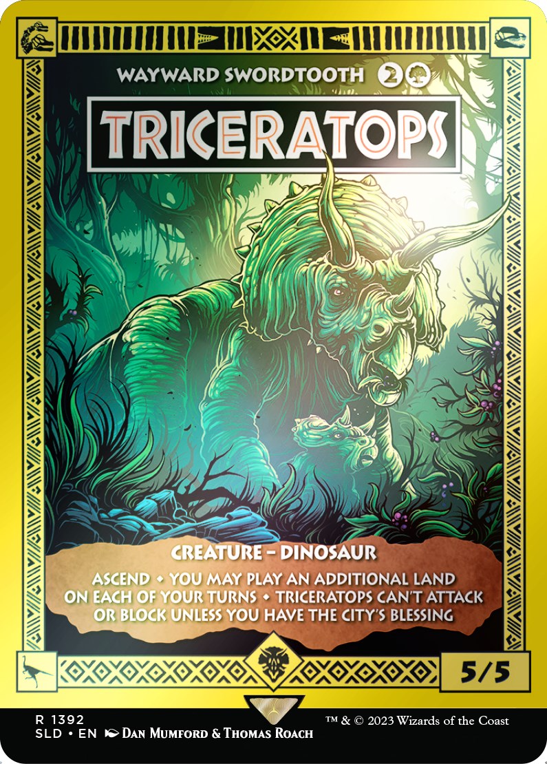 Triceratops - Wayward Swordtooth (Rainbow Foil) [Secret Lair Drop Series] | RetroPlay Games