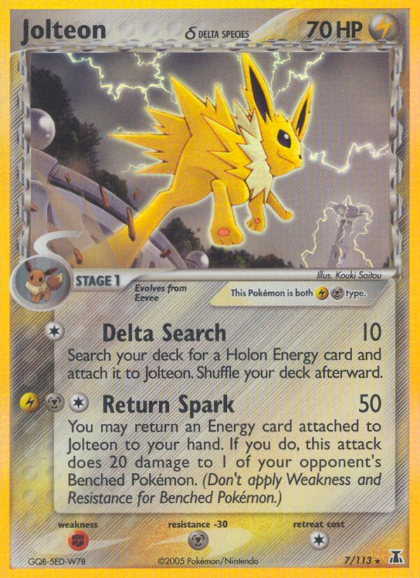 Jolteon (7/113) (Delta Species) [EX: Delta Species] | RetroPlay Games