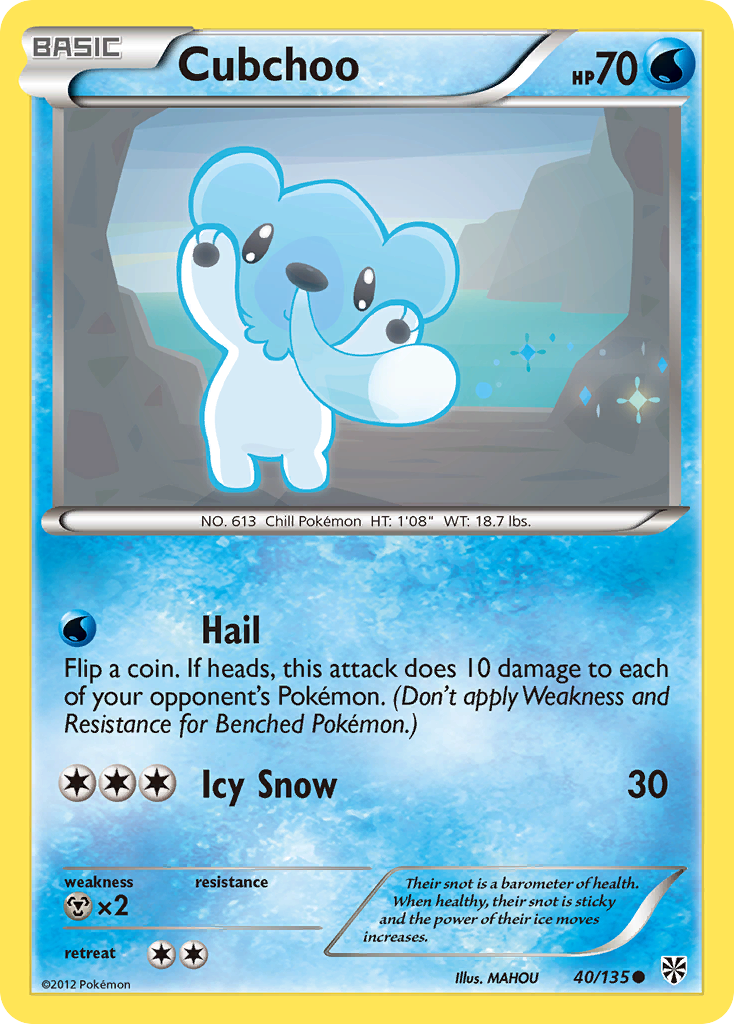 Cubchoo (40/135) [Black & White: Plasma Storm] | RetroPlay Games