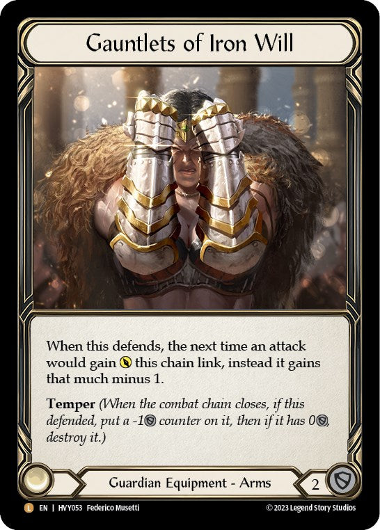 Gauntlets of Iron Will [HVY053] (Heavy Hitters)  Cold Foil | RetroPlay Games