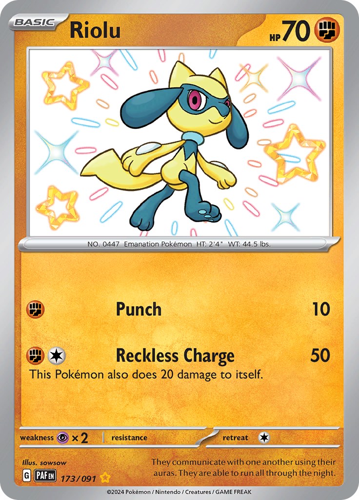 Riolu (173/091) [Scarlet & Violet: Paldean Fates] | RetroPlay Games