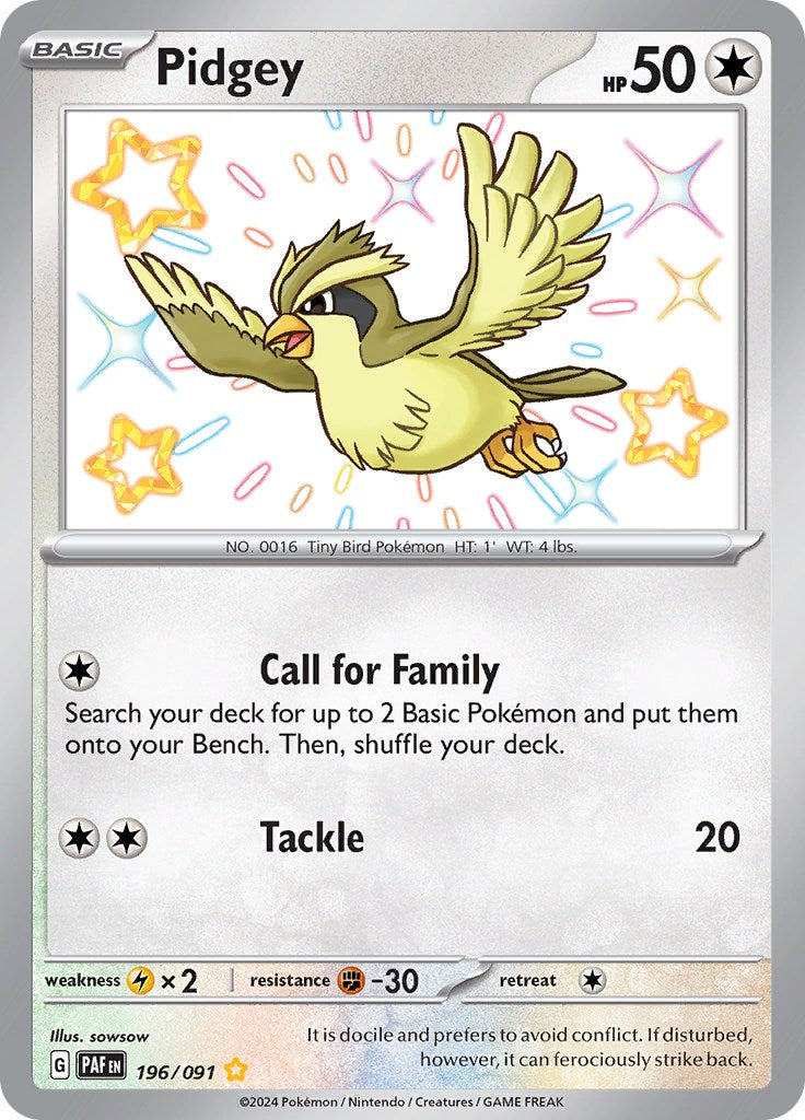 Pidgey (196/091) [Scarlet & Violet: Paldean Fates] | RetroPlay Games