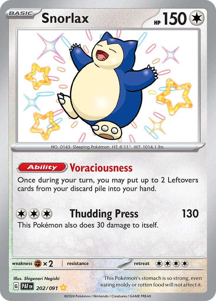 Snorlax (202/091) [Scarlet & Violet: Paldean Fates] | RetroPlay Games