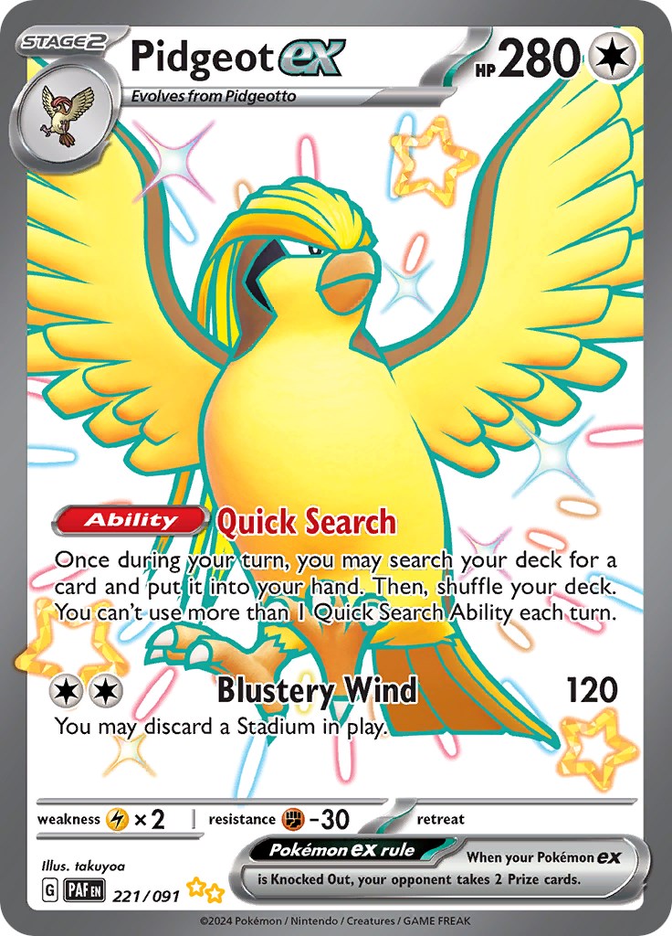 Pidgeot ex (221/091) [Scarlet & Violet: Paldean Fates] | RetroPlay Games