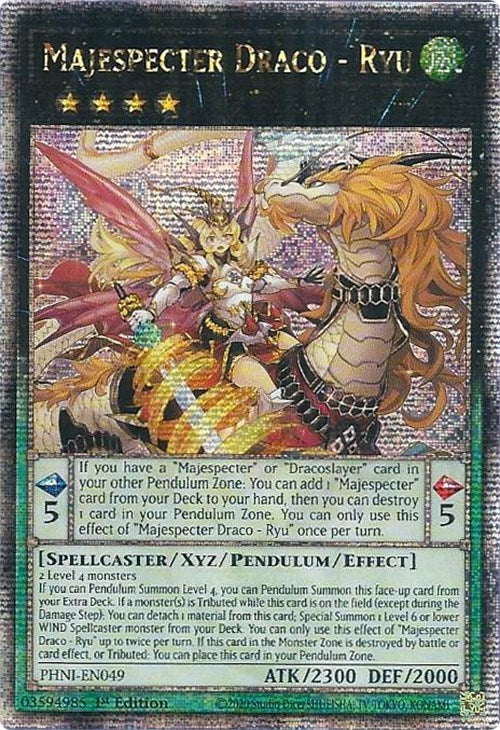 Majespecter Draco - Ryu [PHNI-EN049] Quarter Century Secret Rare | RetroPlay Games