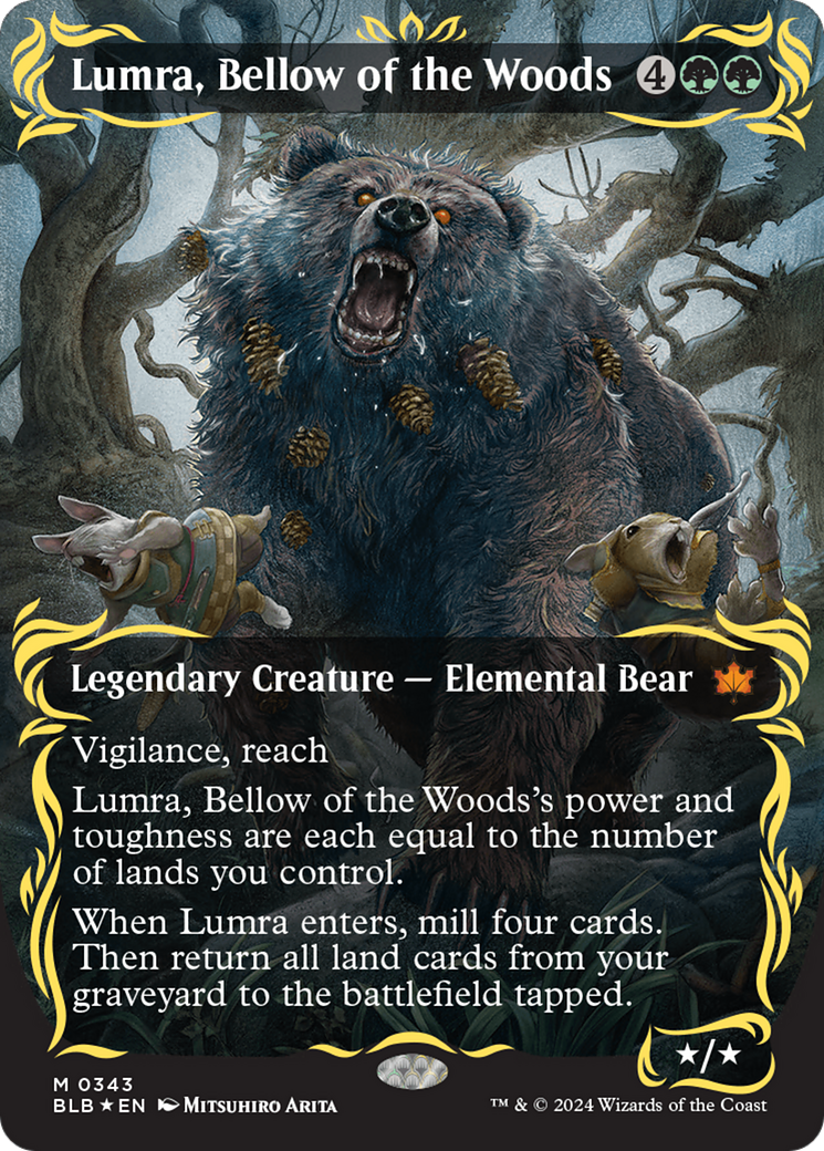 Lumra, Bellow of the Woods (Borderless) (Raised Foil) [Bloomburrow] | RetroPlay Games