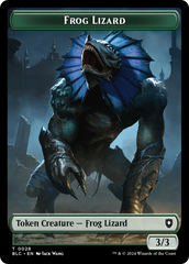 Storm Crow // Frog Lizard Double-Sided Token [Bloomburrow Commander Tokens] | RetroPlay Games