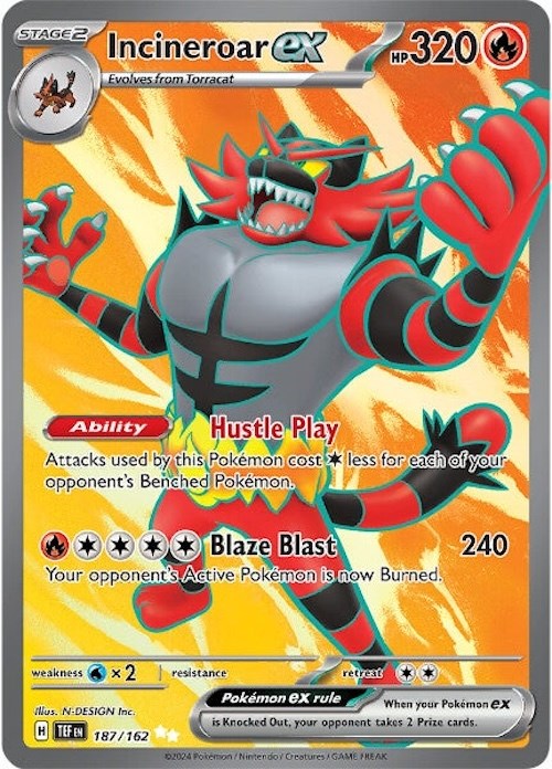 Incineroar ex (187/162) [Scarlet & Violet: Temporal Forces] | RetroPlay Games