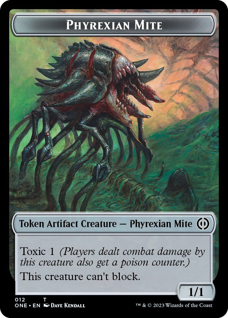 Phyrexian Mite (012) // Phyrexian Beast Double-Sided Token [Phyrexia: All Will Be One Tokens] | RetroPlay Games