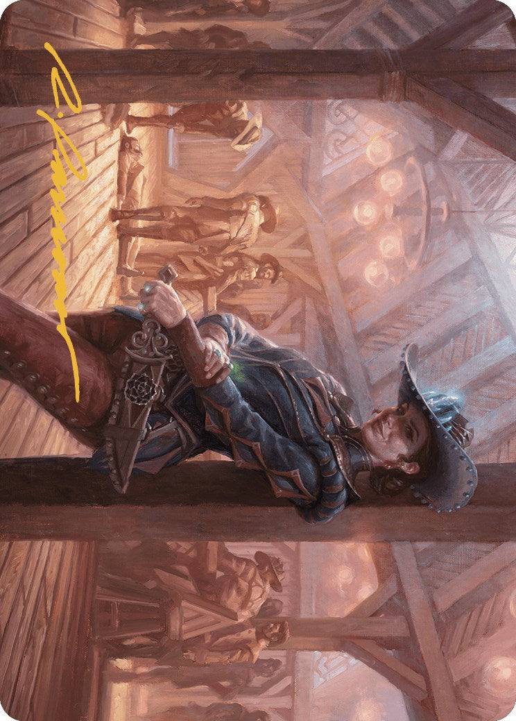 Marchesa, Dealer of Death Art Card (Gold-Stamped Signature) [Outlaws of Thunder Junction Art Series] | RetroPlay Games