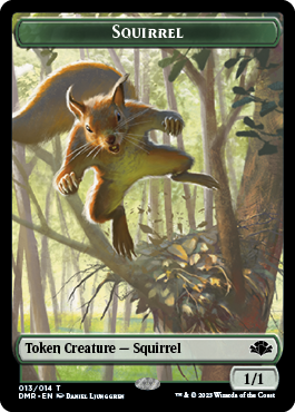 Goblin // Squirrel Double-Sided Token [Dominaria Remastered Tokens] | RetroPlay Games