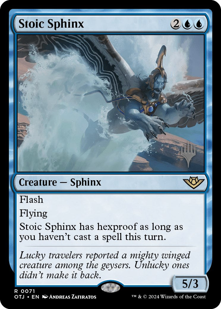 Stoic Sphinx (Promo Pack) [Outlaws of Thunder Junction Promos] | RetroPlay Games