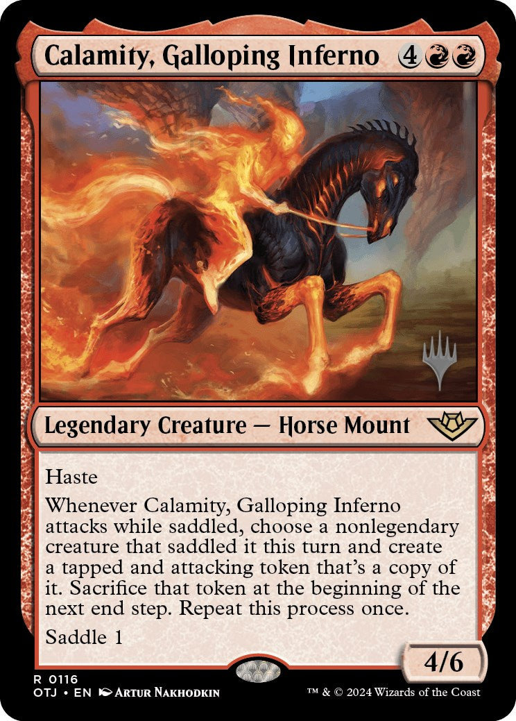 Calamity, Galloping Inferno (Promo Pack) [Outlaws of Thunder Junction Promos] | RetroPlay Games