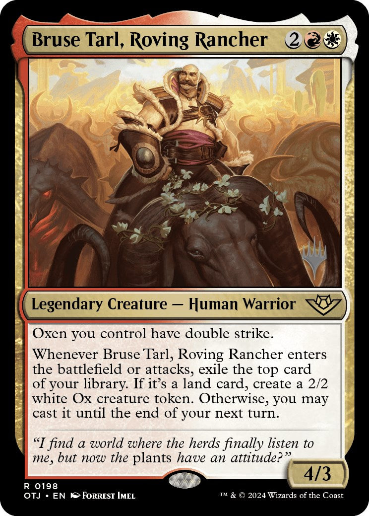 Bruse Tarl, Roving Rancher (Promo Pack) [Outlaws of Thunder Junction Promos] | RetroPlay Games