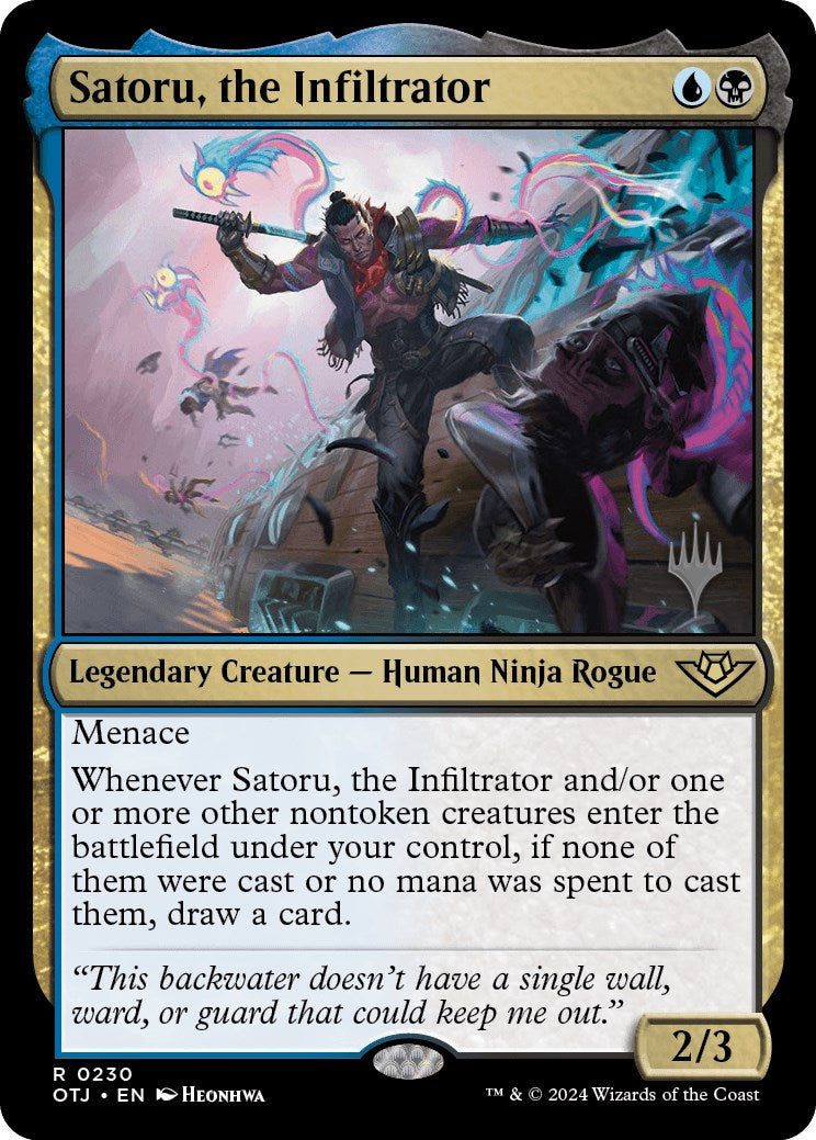 Satoru, the Infiltrator (Promo Pack) [Outlaws of Thunder Junction Promos] | RetroPlay Games