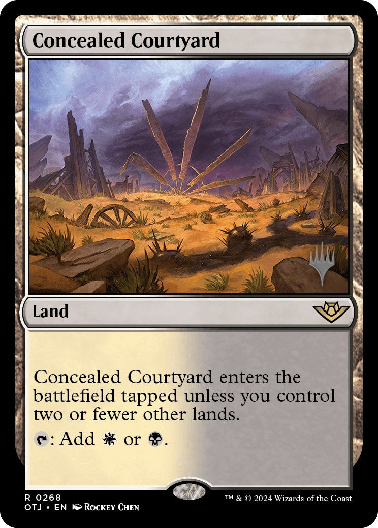 Concealed Courtyard (Promo Pack) [Outlaws of Thunder Junction Promos] | RetroPlay Games