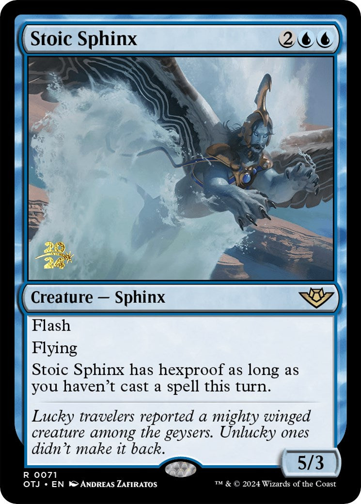 Stoic Sphinx [Outlaws of Thunder Junction Prerelease Promos] | RetroPlay Games