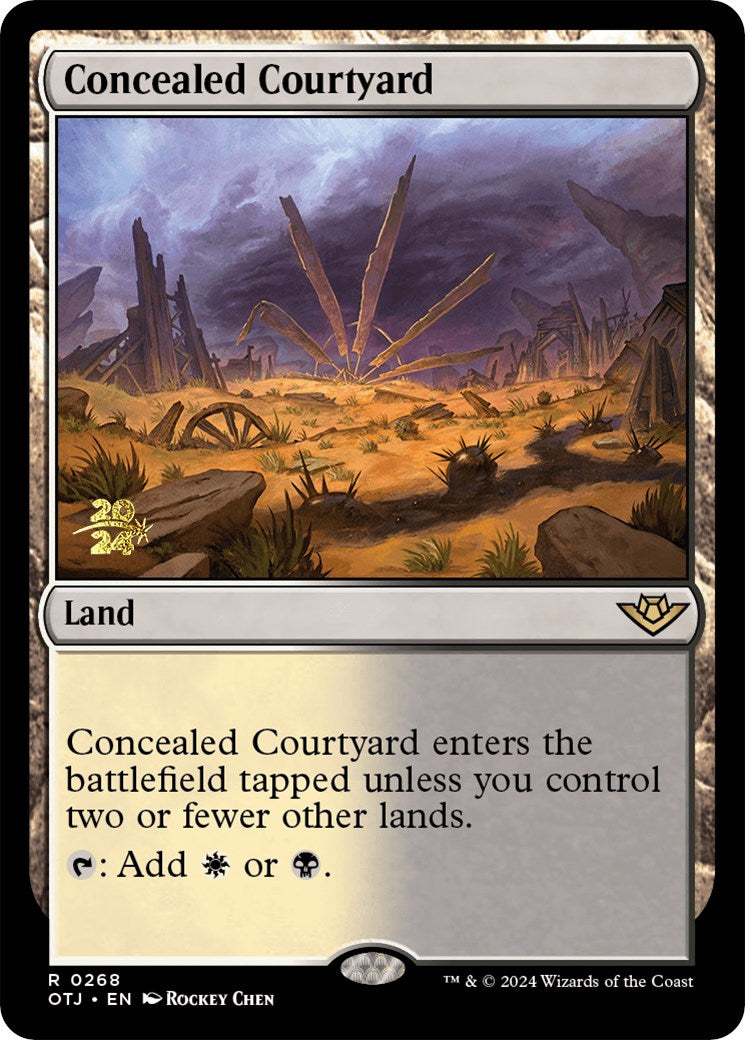 Concealed Courtyard (OTJ) [Outlaws of Thunder Junction Prerelease Promos] | RetroPlay Games