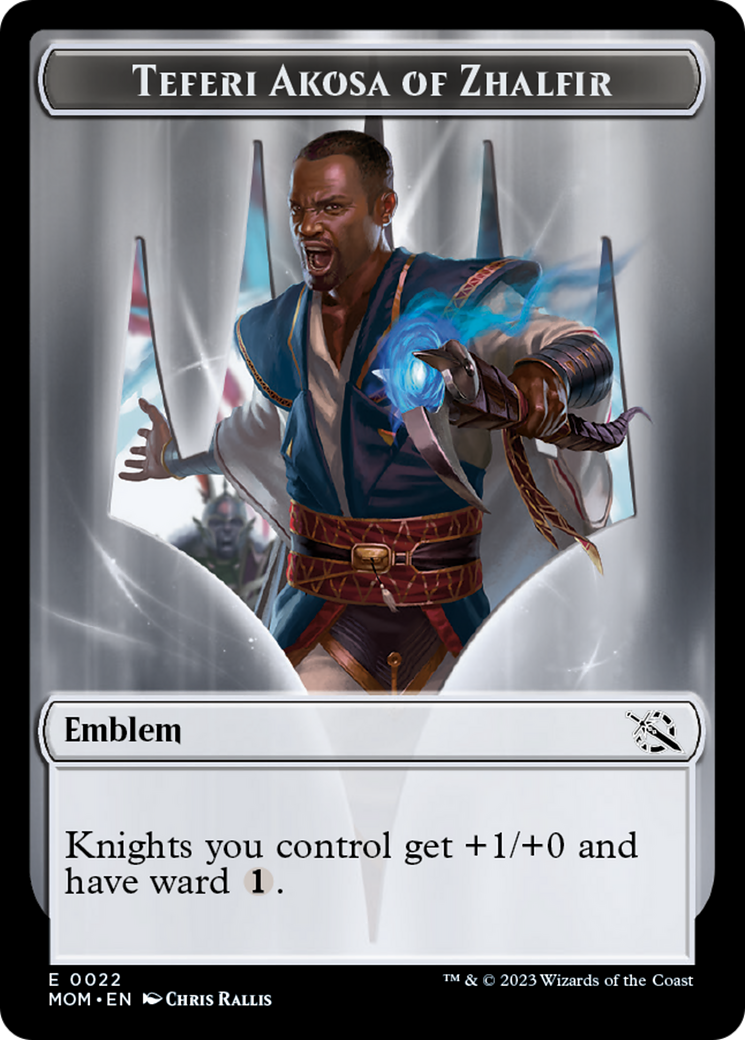 Soldier // Teferi Akosa of Zhalfir Emblem Double-Sided Token [March of the Machine Tokens] | RetroPlay Games