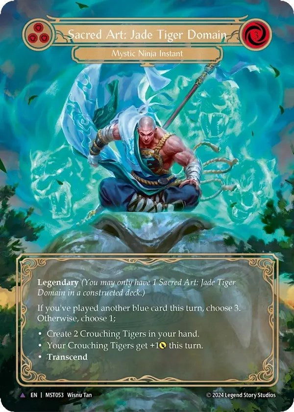 Sacred Art: Jade Tiger Domain (Marvel) [MST053] (Part the Mistveil)  Cold Foil | RetroPlay Games