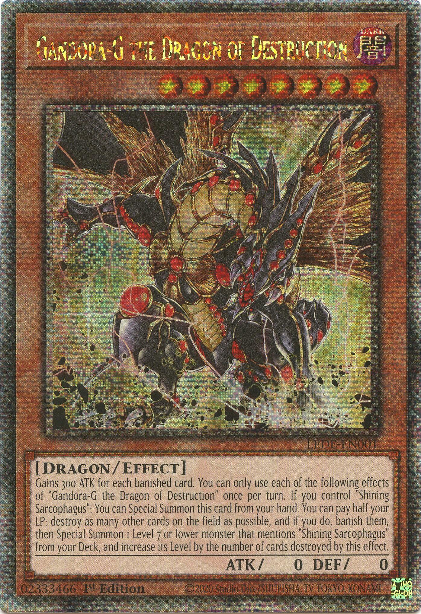 Gandora-G the Dragon of Destruction [LEDE-EN001] Quarter Century Secret Rare | RetroPlay Games