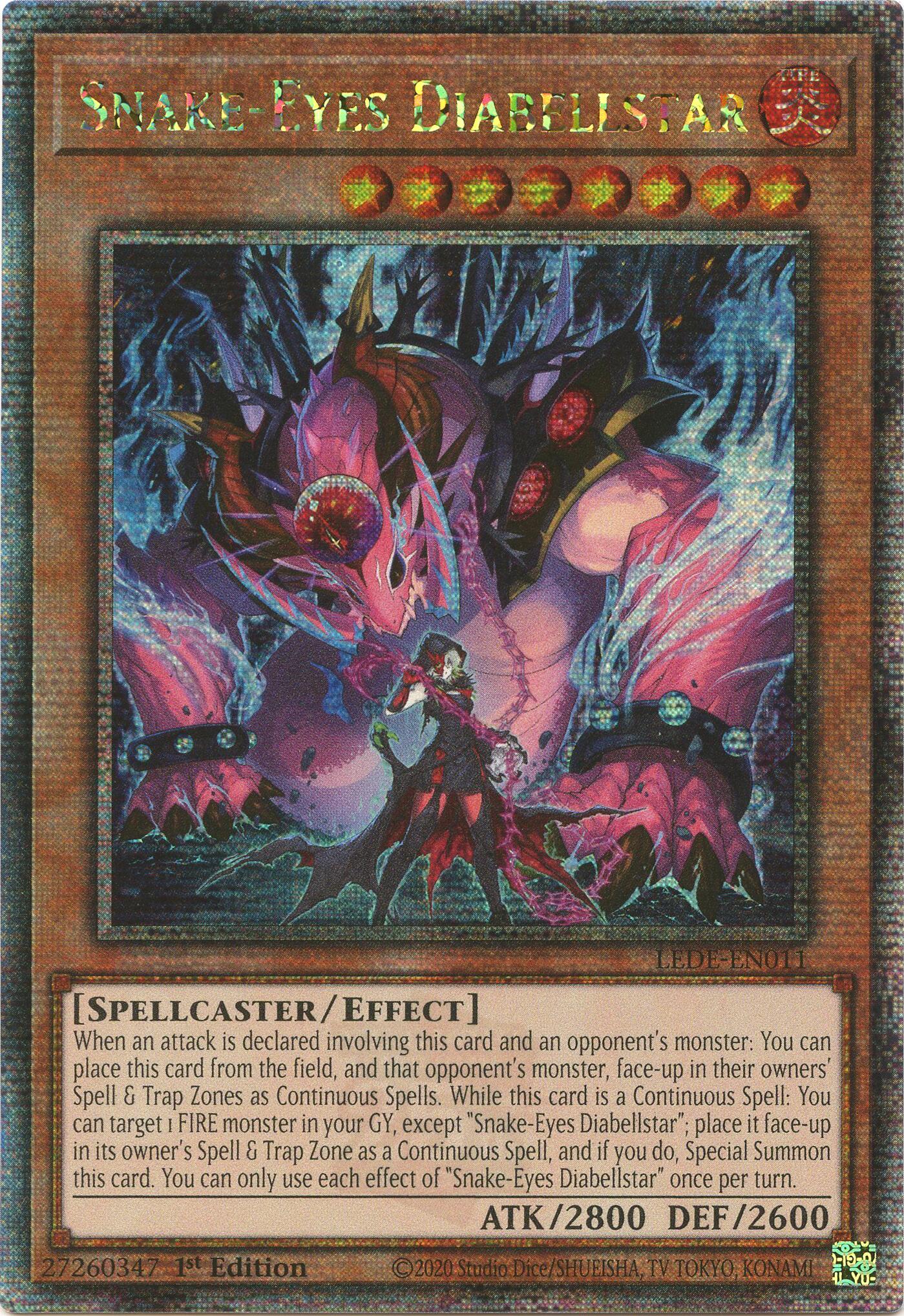 Snake-Eyes Diabellstar [LEDE-EN011] Quarter Century Secret Rare | RetroPlay Games