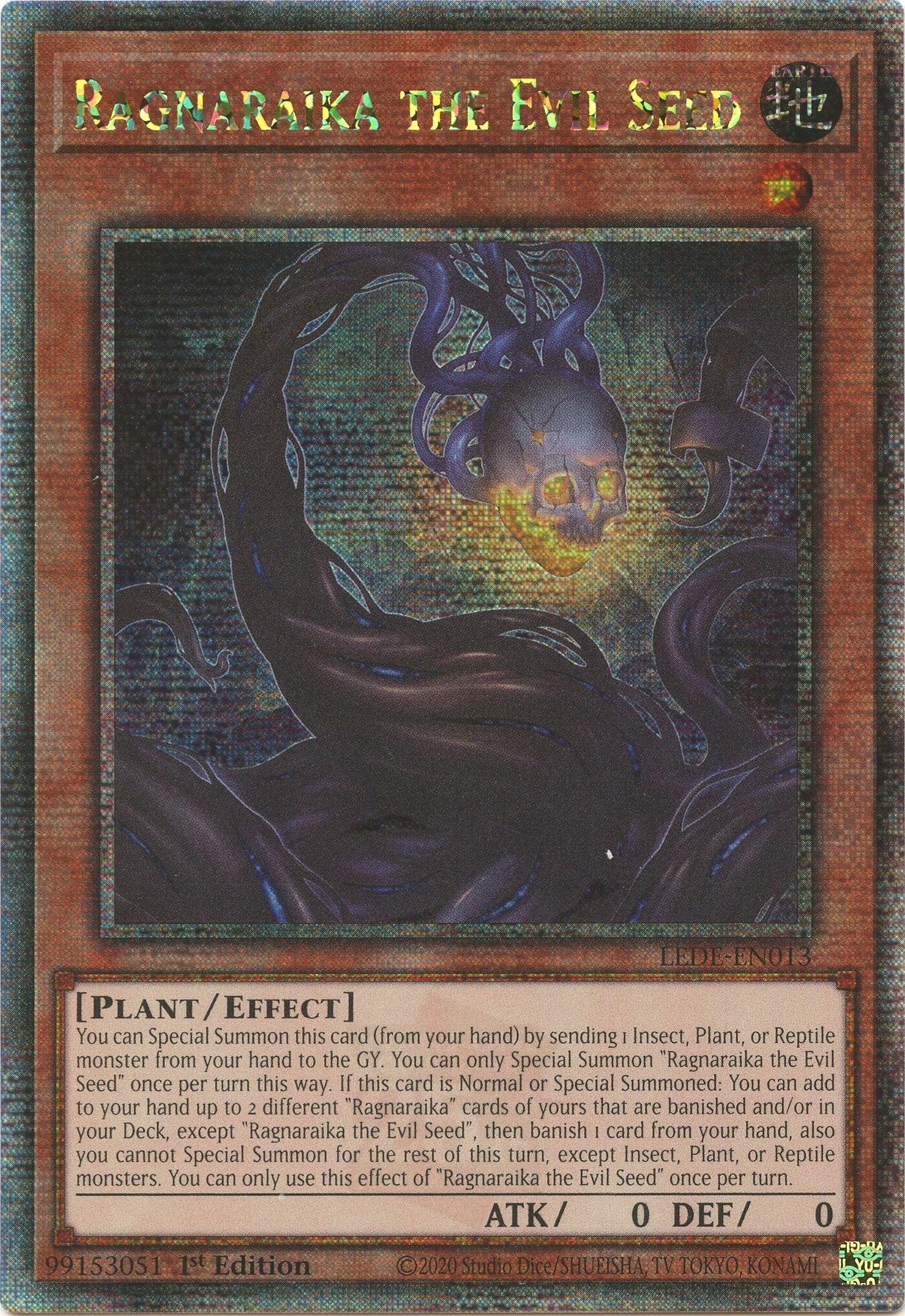 Ragnaraika the Evil Seed [LEDE-EN013] Quarter Century Secret Rare | RetroPlay Games