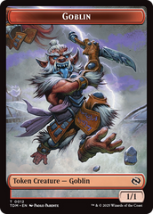 Goblin // Warrior Double-Sided Token [Tarkir: Dragonstorm Tokens] | RetroPlay Games