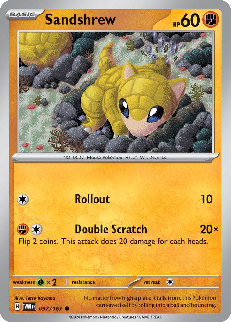 Sandshrew (097/167) [Scarlet & Violet: Twilight Masquerade] | RetroPlay Games