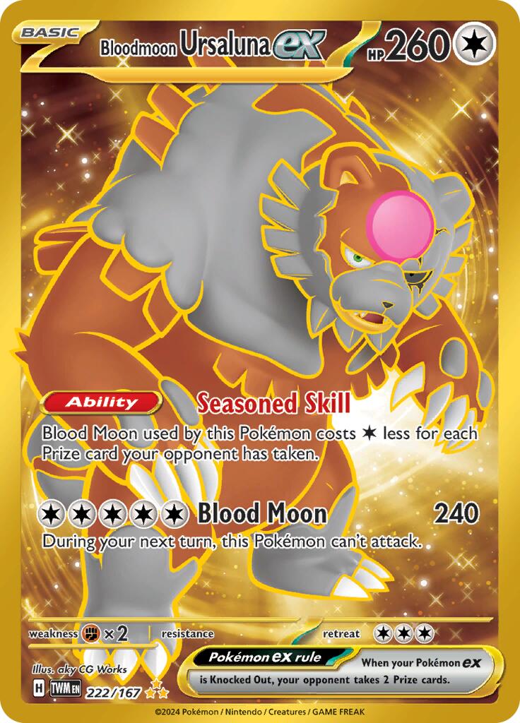 Bloodmoon Ursaluna ex (222/167) [Scarlet & Violet: Twilight Masquerade] | RetroPlay Games